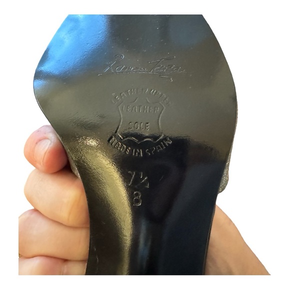 Vintage Ramon Tenza metallic  elephant heel mules new never worn 7.5 - Picture 9 of 9